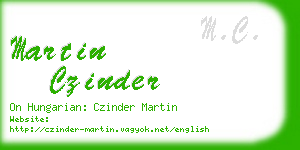 martin czinder business card